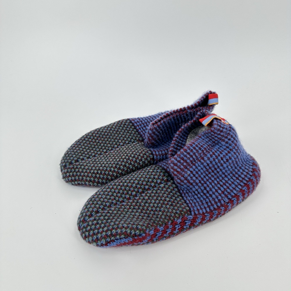 Bombas The Gripper Slipper Half Sock Small Multi Color Casual Blue Gray Maroon